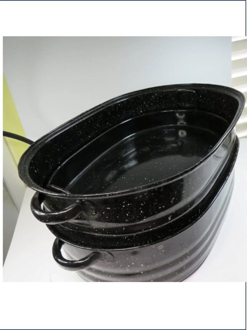 vintage LISK Self-Basting Roaster 3pc set 1920s-1940s era inner pan lifts out